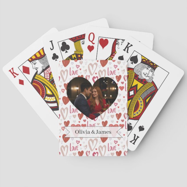 Valentines Day Poker Cards Casinokort (Baksidan)