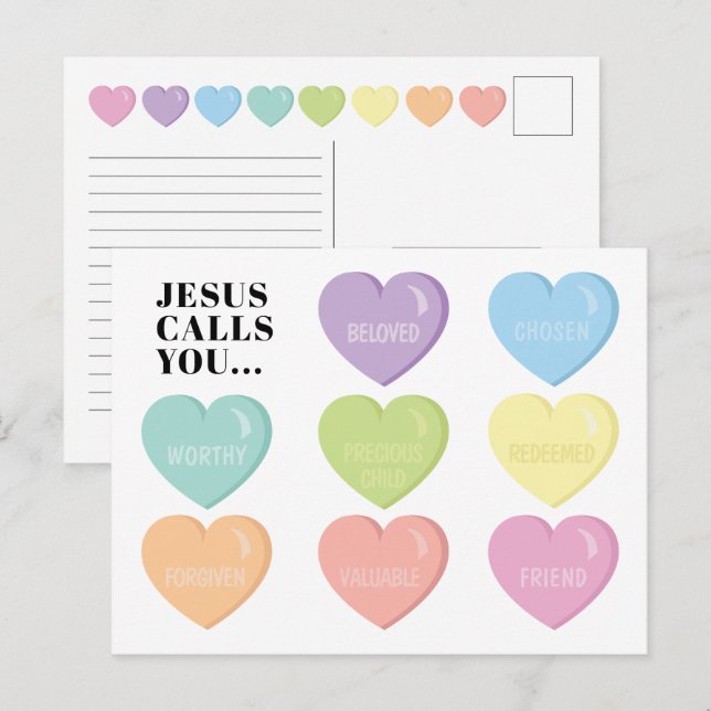 Valentine's Day Postcard Helg Vykort (Fram/baksida)