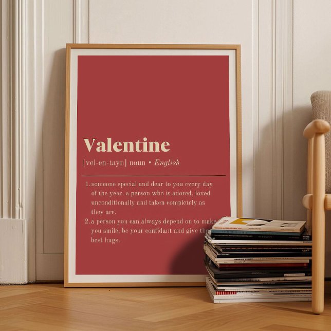 Valentines Day Printable Valentine Definition Roma Poster (Skapare uppladdad)