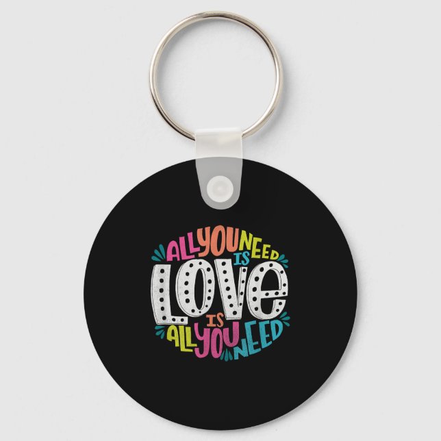 Valentine's Day Product - All You Need Is Love  Nyckelring (Framsida)