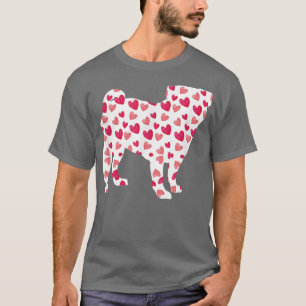 Valentines day Pug Hearts Puppy Hund älskare T Shirt