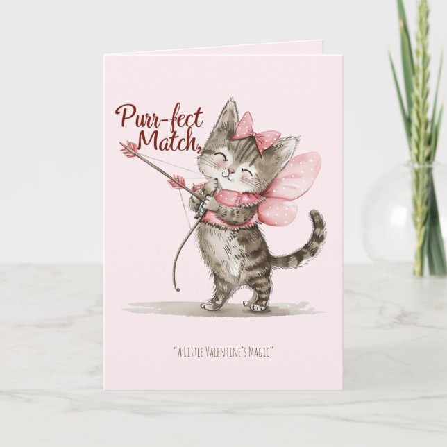 Valentine's Day Purfect Match Funny Romantic Card Helgkort (Framsida)