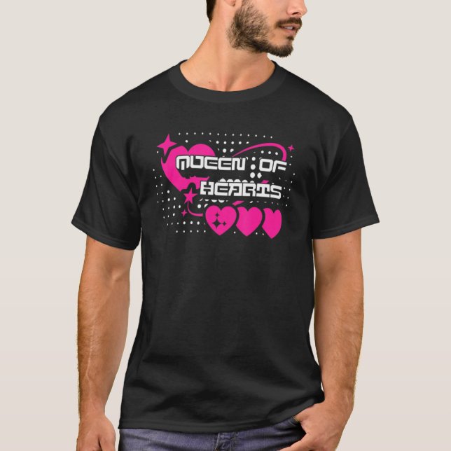 Valentines Day Queen Of Hearts 4 T Shirt (Framsida)