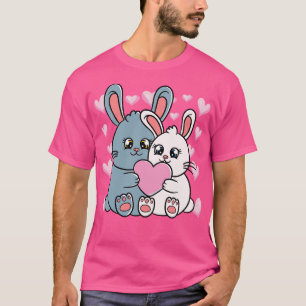 Valentines day Rabbit Couple Bunnys T Shirt