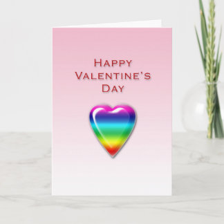 Valentines day Rainbow Heart Card Helgkort