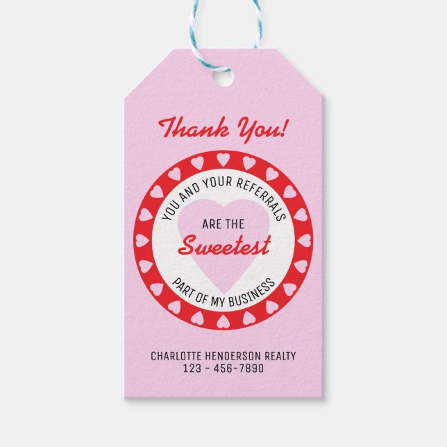 Valentines day Real Gods Sweet Referal Presentetikett (Framsidan)