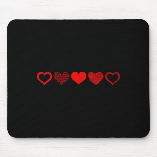 Valentine's Day Red Heart Design For Men, Women &a Musmatta (Framsidan)