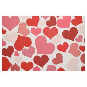 valentines day Red rosa hjärteväv Tyg
