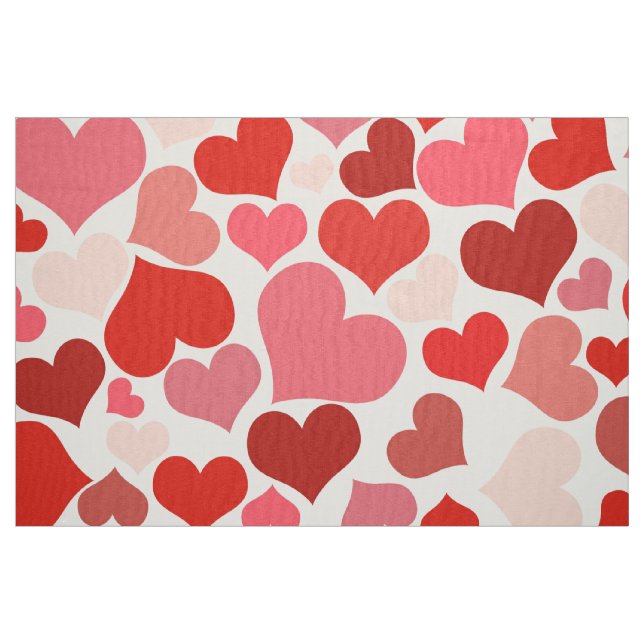 valentines day Red rosa hjärteväv Tyg (Fat Quarter)