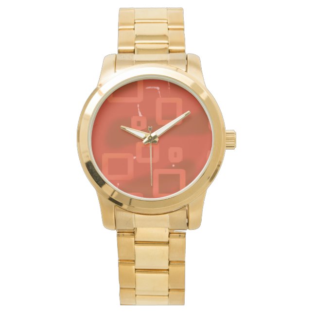 Valentine's Day Red Whimsical Geometric Abstract Armbandsur (Framsida)