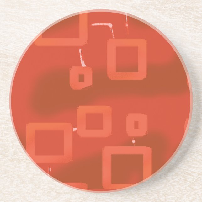 Valentine's Day Red Whimsical Geometric Abstract Underlägg (Framsidan)