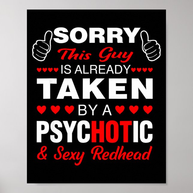 Valentine's Day Redhead Sorry This Guy Is Taken Y  Poster (Framsidan)