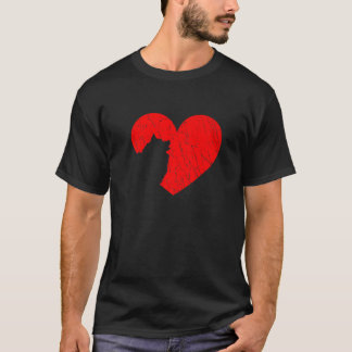 Valentines day Retro Hearts American Eskimo Hund P T Shirt