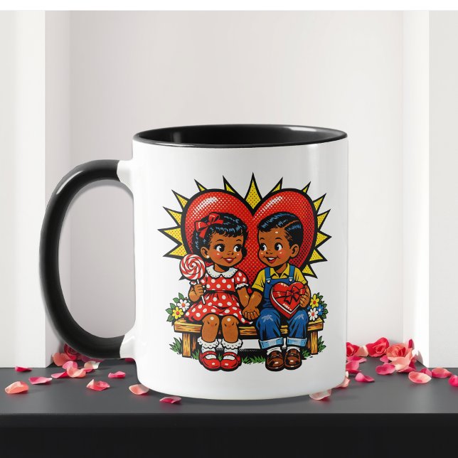 Valentine's Day | Retro Pop Art  Personalized Mugg (Skapare uppladdad)