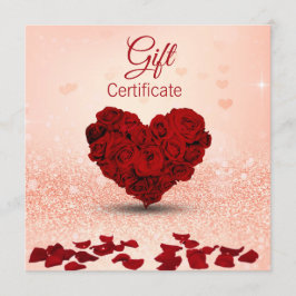 Valentines day Ro Heart Bouquet Gift-certifikat