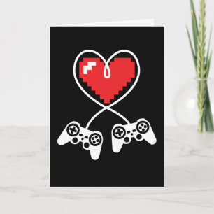 Valentines Day Roligt Video Spelare Spelande Män K Kort