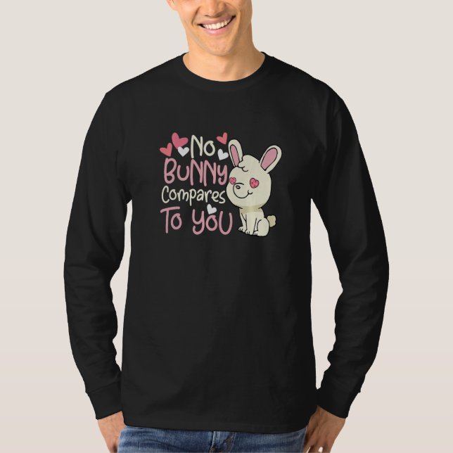 Valentine's Day Romantic Bunny Rabbit Pun Gift Pre T Shirt (Framsida)