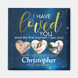 Valentines day Romantic Loved Heart Photo Collage Magnet