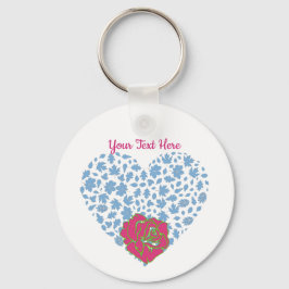 Valentines day Romantic Ro Sweeping Heart Anpassni Nyckelring