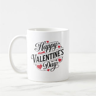 valentines day romantiska kärlek citerar typografi kaffemugg
