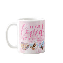 Valentines day Rosa älskade hjärtfoto kollage