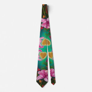 Valentines day-Rosa Blommor och Slips