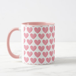 Valentines day rosa-hjärtan Gift Mugg