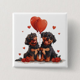 Valentines day Rottweiler Hundar Knapp