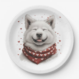 Valentines Day Samoyed Dog