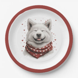 Valentines Day Samoyed Dog