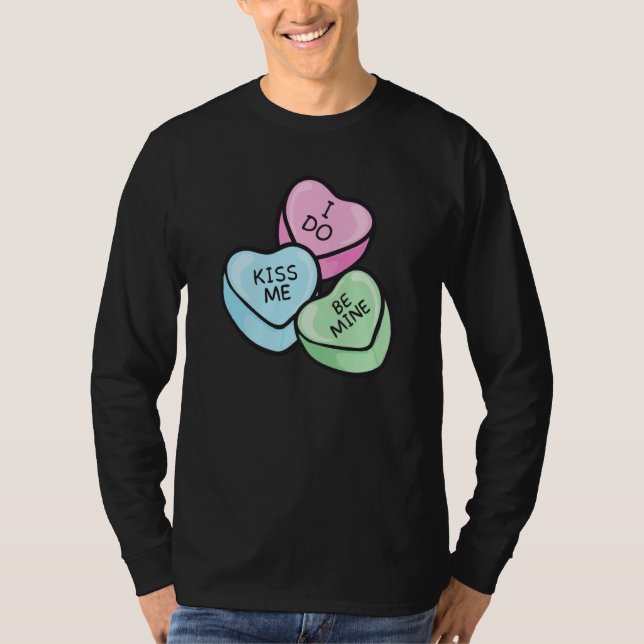 Valentine's Day Saying Hearts T Shirt (Framsida)