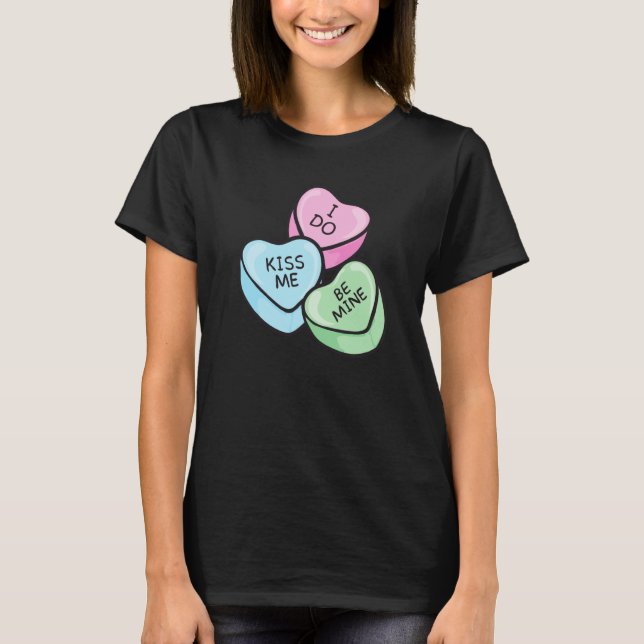 Valentine's Day Saying Hearts T Shirt (Framsida)
