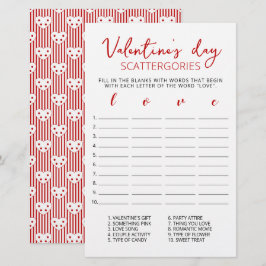 Valentine's day Scattergories redigerbart spel