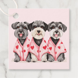 Valentines day Schnauzer Hundar Gåvor Etiketter
