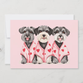 Valentines day Schnauzer Hundar Julkort