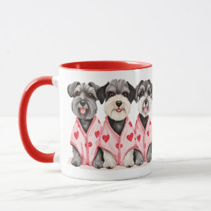 Valentines day Schnauzer Hundar Mugg