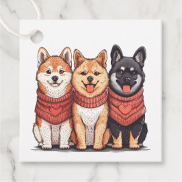 Valentines day Shiba Inu Hundar Gåvor Etiketter