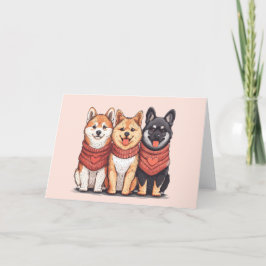 Valentines day Shiba Inu Hundar Helgkort