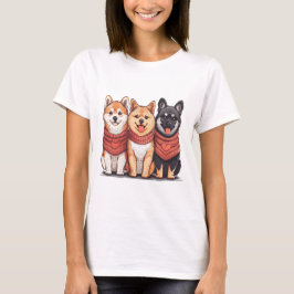 Valentines day Shiba Inu Hundar T Shirt
