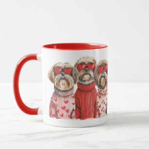 Valentines day Shih Tzu Hundar Mugg