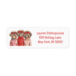 Valentines day Shih Tzu Hundar Returadress Etikett