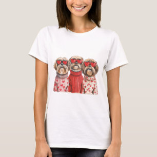Valentines day Shih Tzu Hundar T Shirt