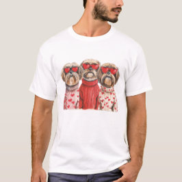Valentines day Shih Tzu Hundar T Shirt