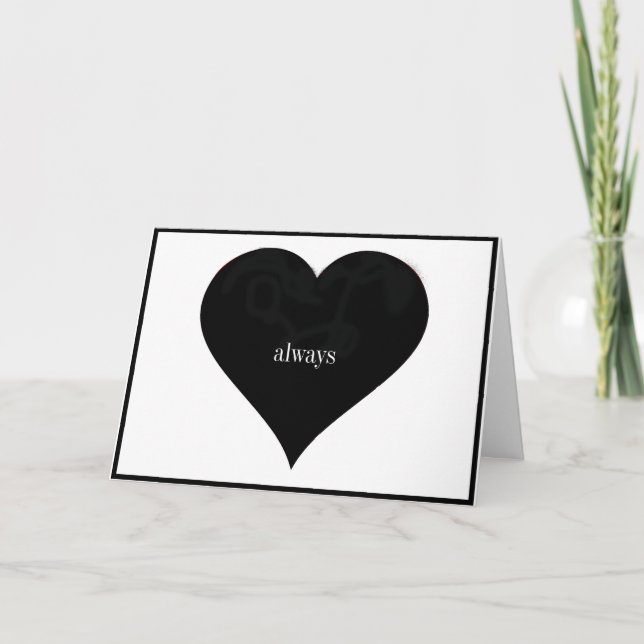 Valentines day Simple Heart alltid Kärlek Kort (Framsida)