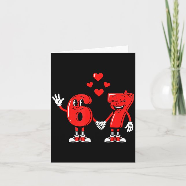 Valentine's Day Six Seven Hearts 6 7 Meme Gen Alph Kort (Framsida)