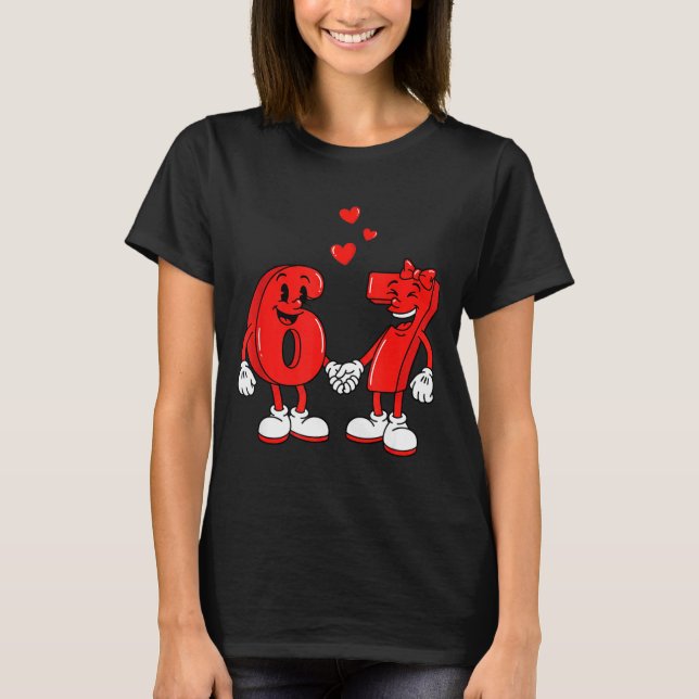 Valentine's Day Six Seven Hearts 6 7 Meme Gen Alph T Shirt (Framsida)