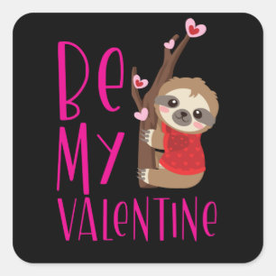 Valentines day Slog Cute ska vara min Alla hjärta Fyrkantigt Klistermärke