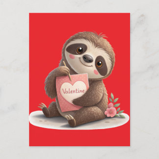 Valentine's Day Sloth Helg Vykort