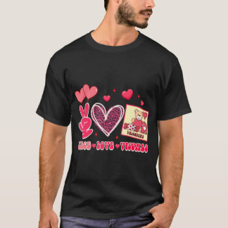 Valentines day Slp Tal-patolog Peace Kärlek V T Shirt