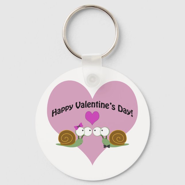 Valentines day Snigel Nyckelring (Framsida)